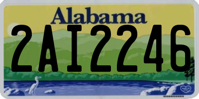 AL license plate 2AI2246