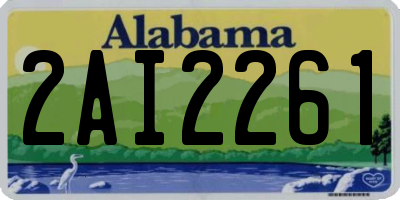 AL license plate 2AI2261