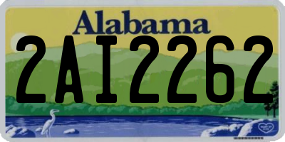 AL license plate 2AI2262