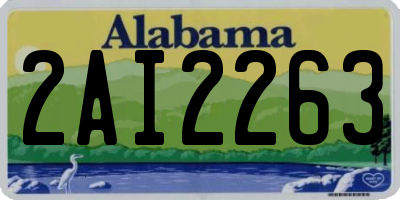 AL license plate 2AI2263