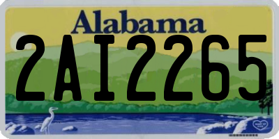 AL license plate 2AI2265