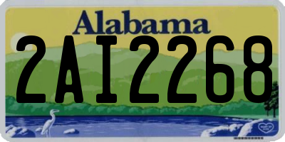AL license plate 2AI2268