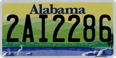 AL license plate 2AI2286