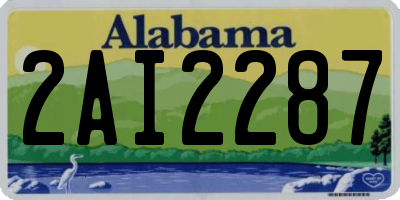 AL license plate 2AI2287