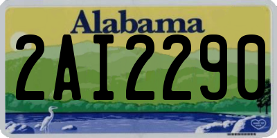 AL license plate 2AI2290