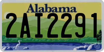 AL license plate 2AI2291