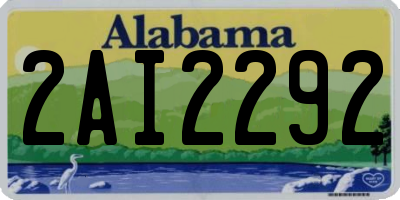 AL license plate 2AI2292