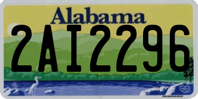 AL license plate 2AI2296