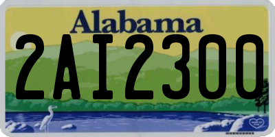 AL license plate 2AI2300
