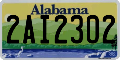 AL license plate 2AI2302