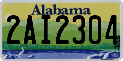AL license plate 2AI2304
