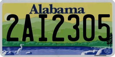 AL license plate 2AI2305