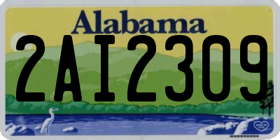 AL license plate 2AI2309