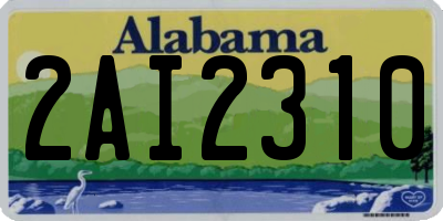 AL license plate 2AI2310