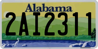 AL license plate 2AI2311