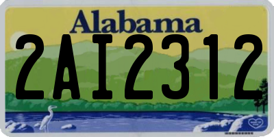 AL license plate 2AI2312