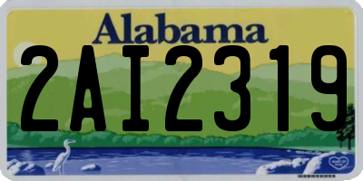 AL license plate 2AI2319