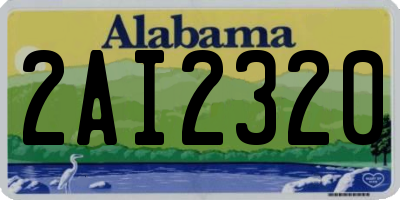AL license plate 2AI2320