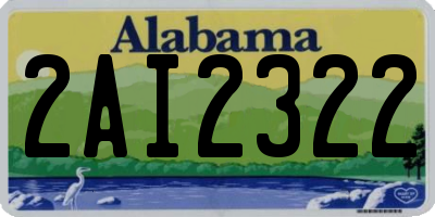 AL license plate 2AI2322