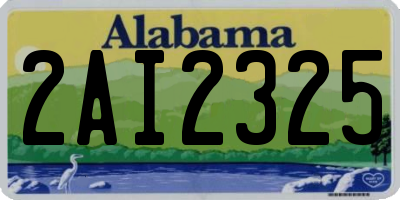 AL license plate 2AI2325