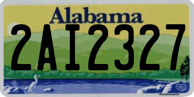 AL license plate 2AI2327