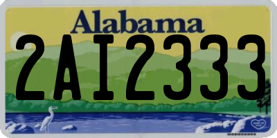 AL license plate 2AI2333