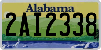 AL license plate 2AI2338