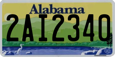 AL license plate 2AI2340