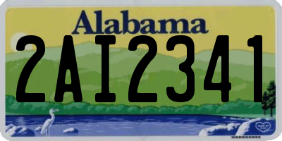 AL license plate 2AI2341