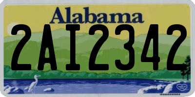 AL license plate 2AI2342