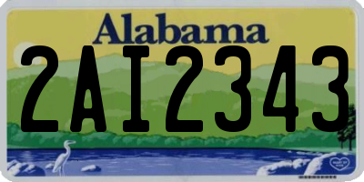 AL license plate 2AI2343