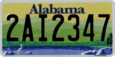 AL license plate 2AI2347