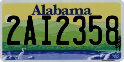 AL license plate 2AI2358