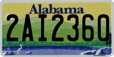 AL license plate 2AI2360