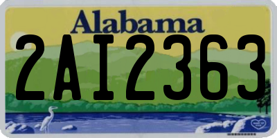AL license plate 2AI2363