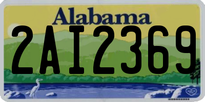 AL license plate 2AI2369
