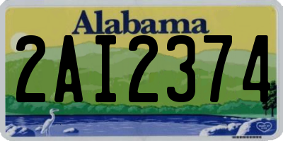 AL license plate 2AI2374