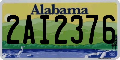AL license plate 2AI2376
