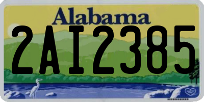 AL license plate 2AI2385