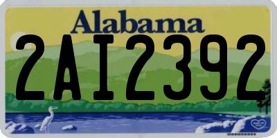 AL license plate 2AI2392