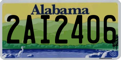 AL license plate 2AI2406