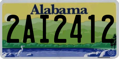 AL license plate 2AI2412