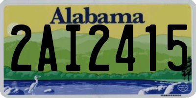 AL license plate 2AI2415