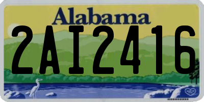 AL license plate 2AI2416