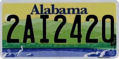 AL license plate 2AI2420