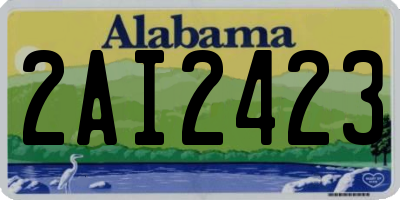 AL license plate 2AI2423