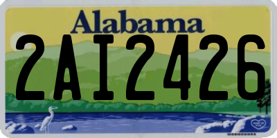 AL license plate 2AI2426