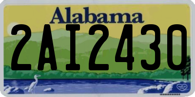AL license plate 2AI2430