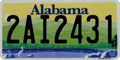 AL license plate 2AI2431