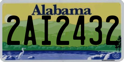AL license plate 2AI2432